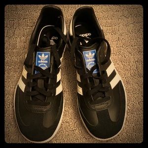 Kids Black Adidas Samba Sneakers sz13